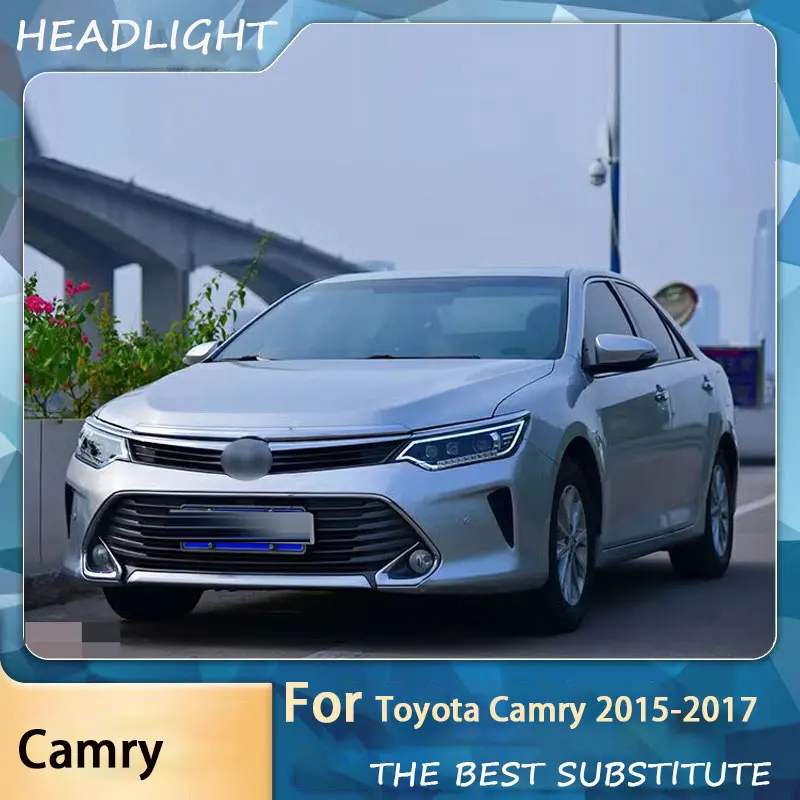 for Toyota Camry Car Styling Headlights 2015 2016 2017 LED Headlight DRL Head Lamp Led Projector