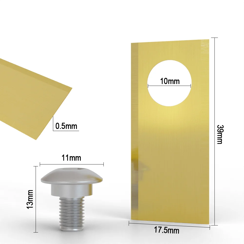 30 szt. Kosiarka do trawy ostrze ze stali nierdzewnej zamiennik ze śrubą do robotów MIIMO, ruchoma maszyna do cięcia 39.2*17.5*0.5mm