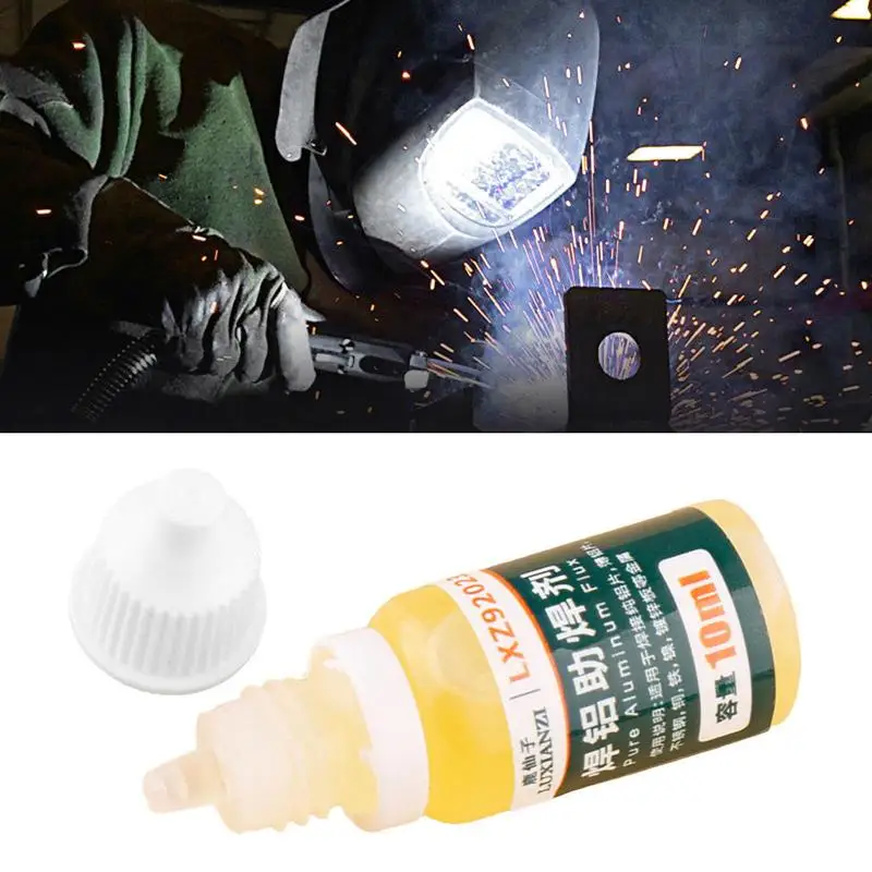 Aluminum Welding Flux 10ml Rinse Free Fluid Aluminum Solder Welding Supplies for Aluminum Copper Battery Stainless Steel