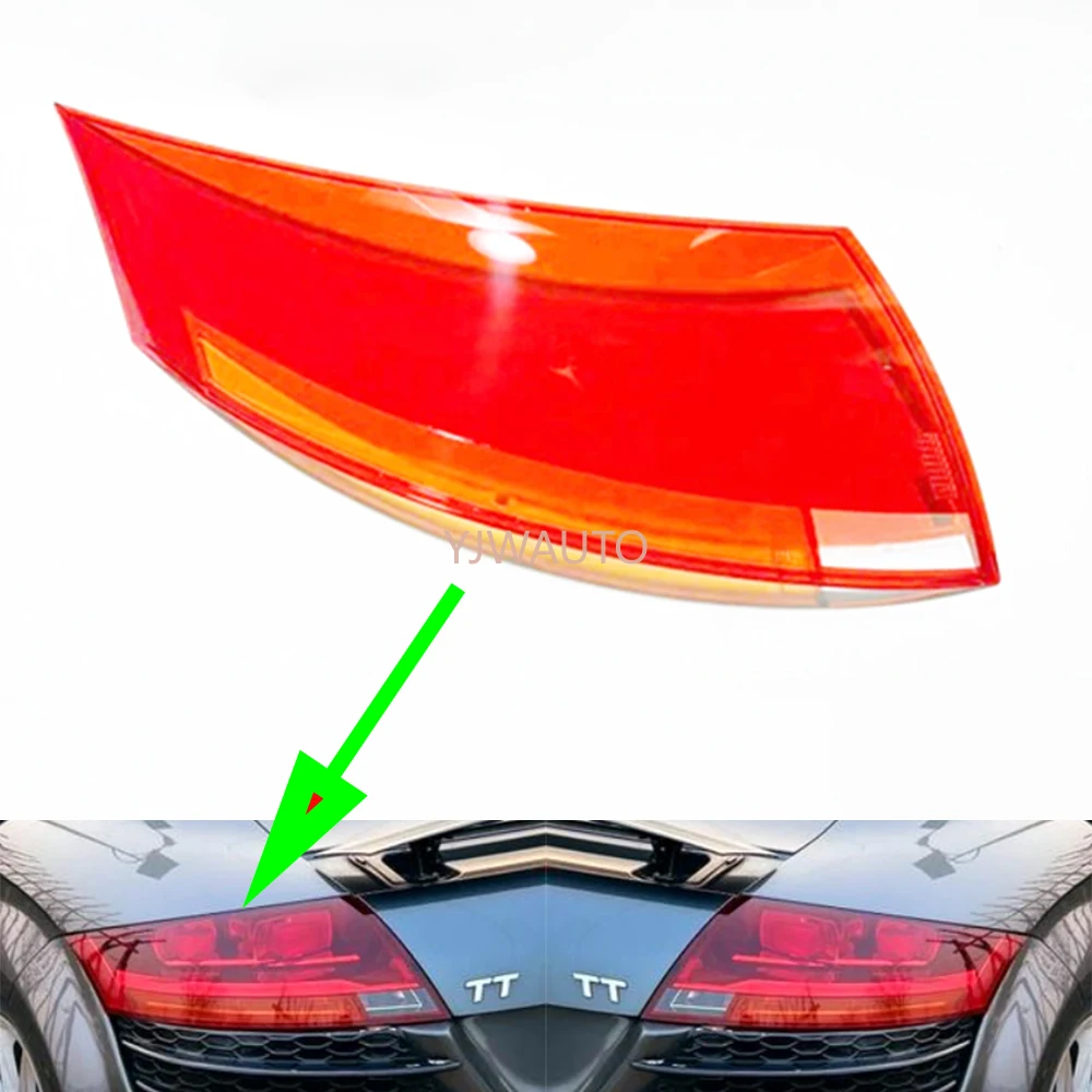 Para Audi TT 2009 2010 2011 2012 2013 2014 cubierta de luz trasera lente de lámpara trasera de coche reemplazo de vidrio pantalla trasera carcasa de luces de freno