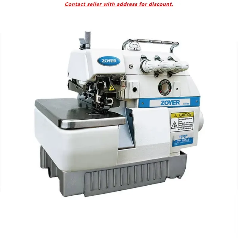 

ZY766-3 Zoyer 737 3-thread Super High Speed Overlock Sewing Machine 2 Needles 3 Thread Belt Drive 31KGS/28KGS