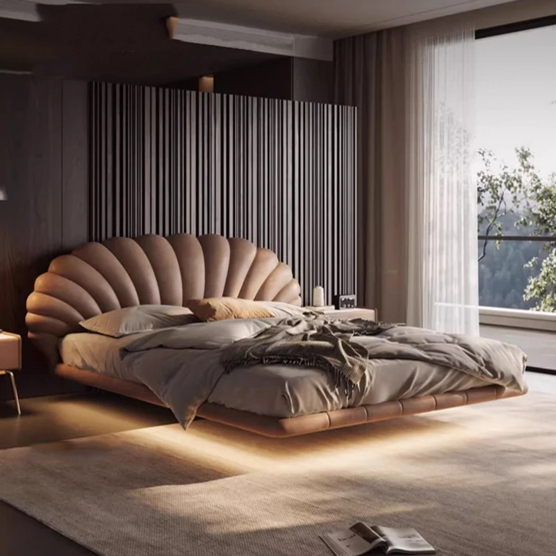 double queen bed luxury wooden design Safe European simple beauty bed full modern princess sleeping muebles trendy furniture