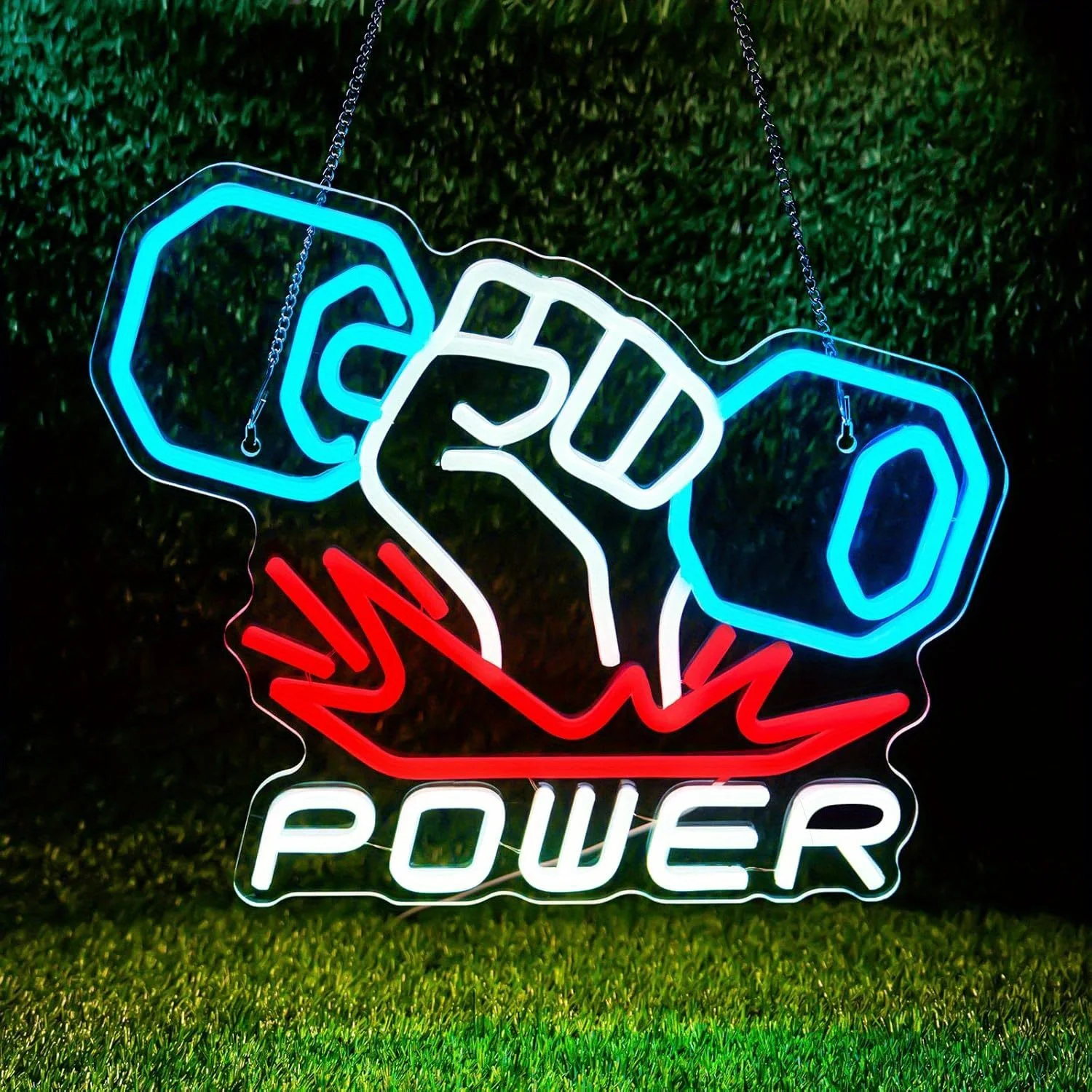 

Power Neon Light LED Neon Sign for Home Gyms Fitness Rooms Sports Clubs Bedrooms Exercise Room Decor USB Powered Gift for Friend