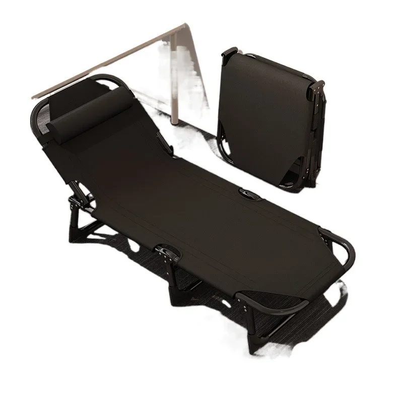 New high-value lightweight folding bed thickened new dual-purpose recliner office lunch break widened