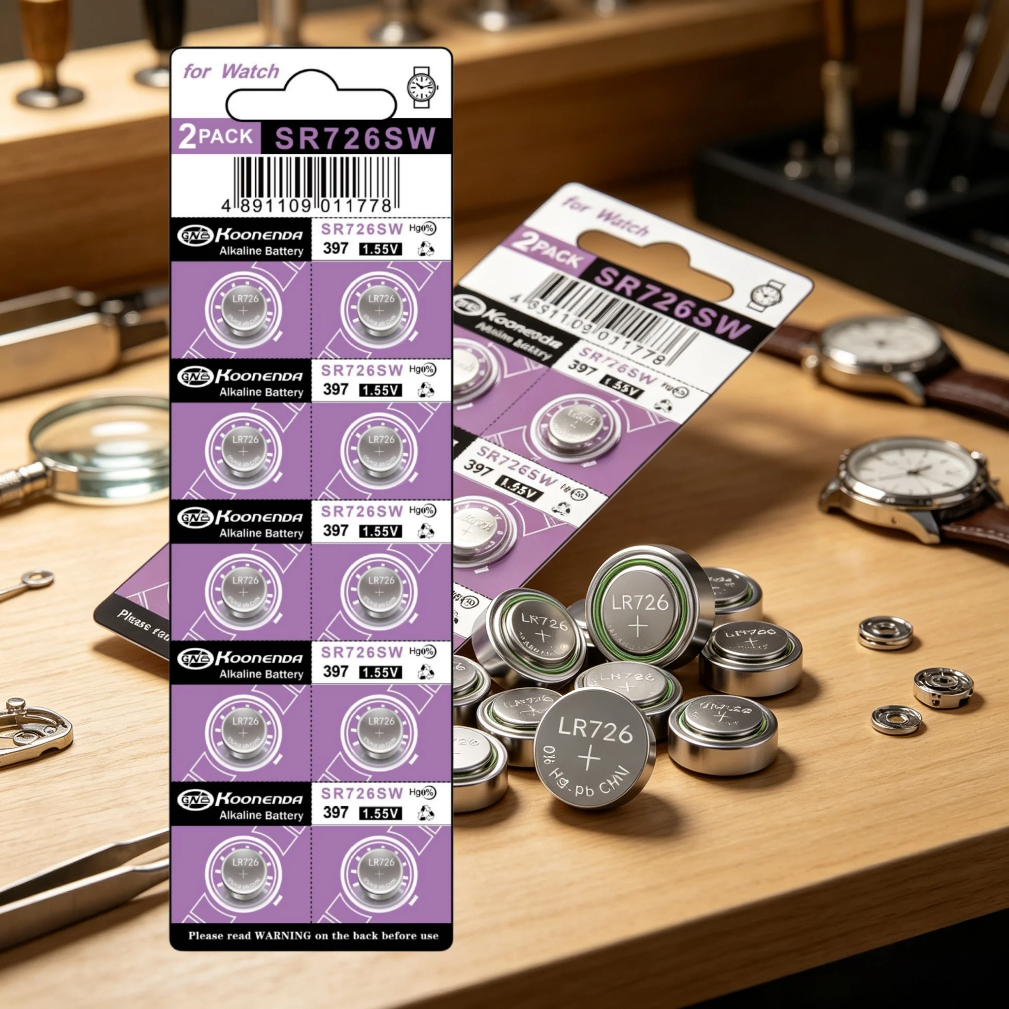 5-100PCS AG2 SR726SW LR726 Watch Battery 1.55V Alkaline Button Coin Cell Batteries For Watches Electronics Calculator LED Light