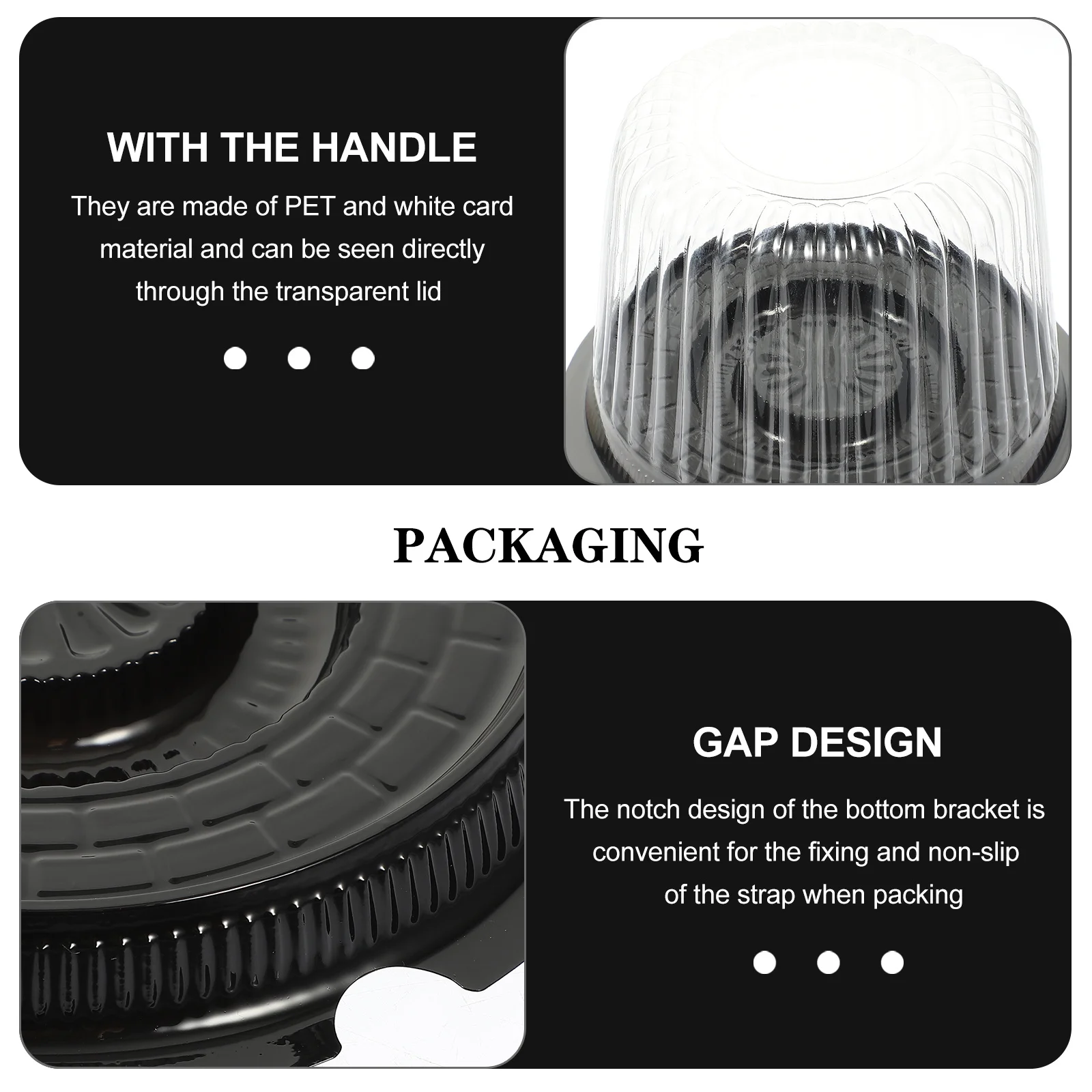 10 шт. Прозрачные коробки для тортов с крышками