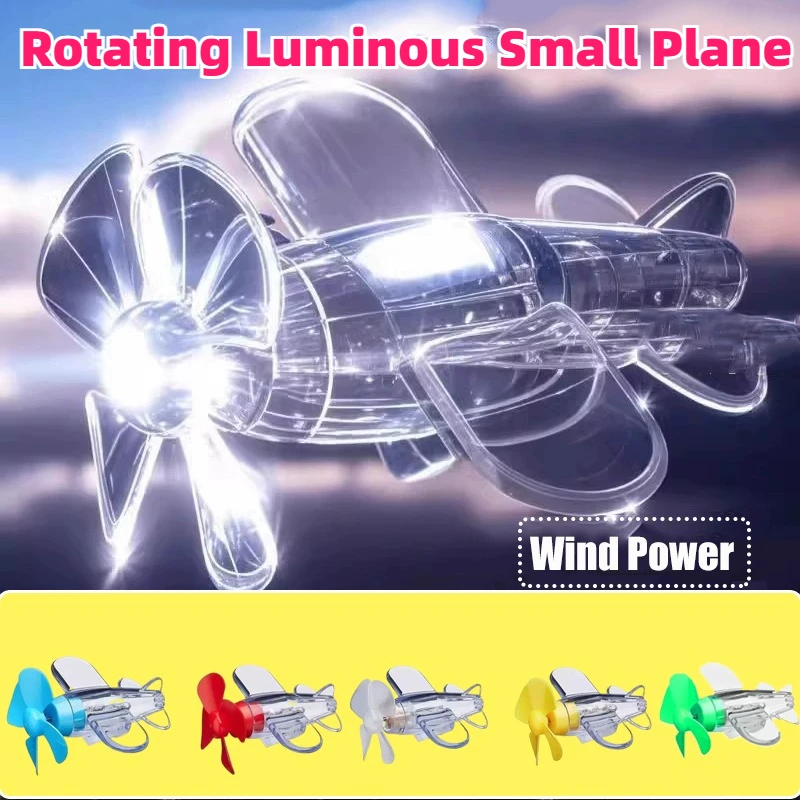 

Colourful Wind Energy Miniature Aircraft Wind Power Generation Illuminated Ornament Night Light Motorcycle Accessories