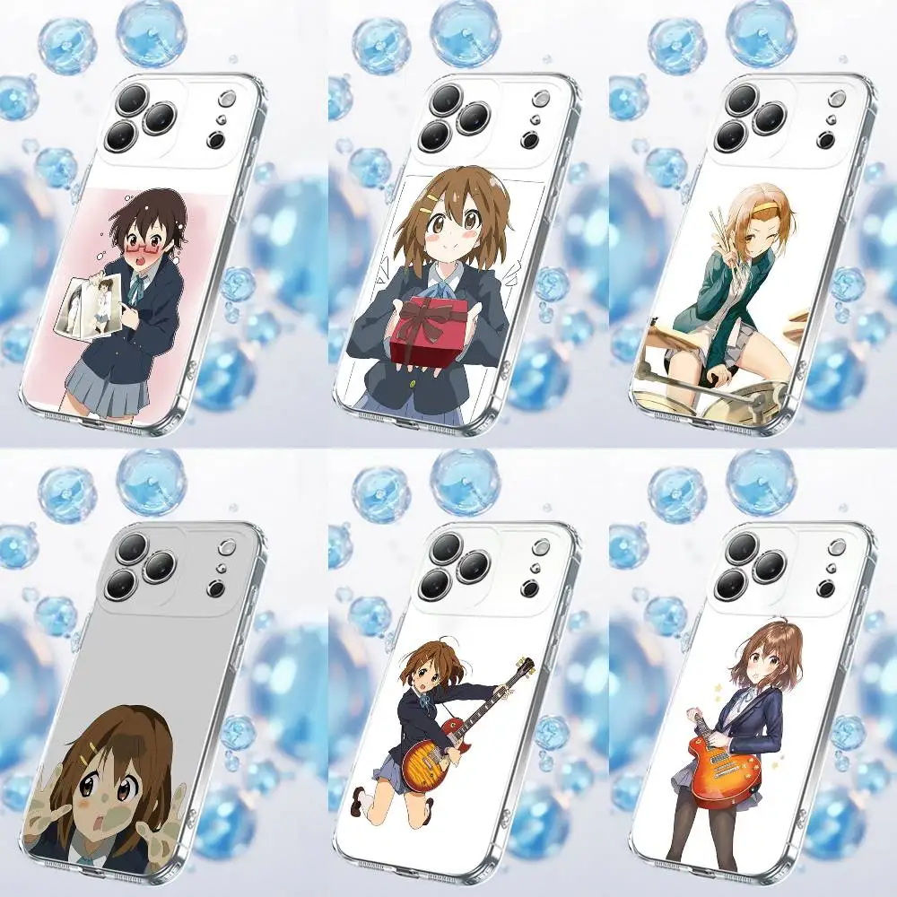 

Cartoon Girl K-K-On Phone Case For iPhone 17,16,15,14,13,12,11 Plus,Pro,Max,Plus,E,SE4,Air,Mini Transparent