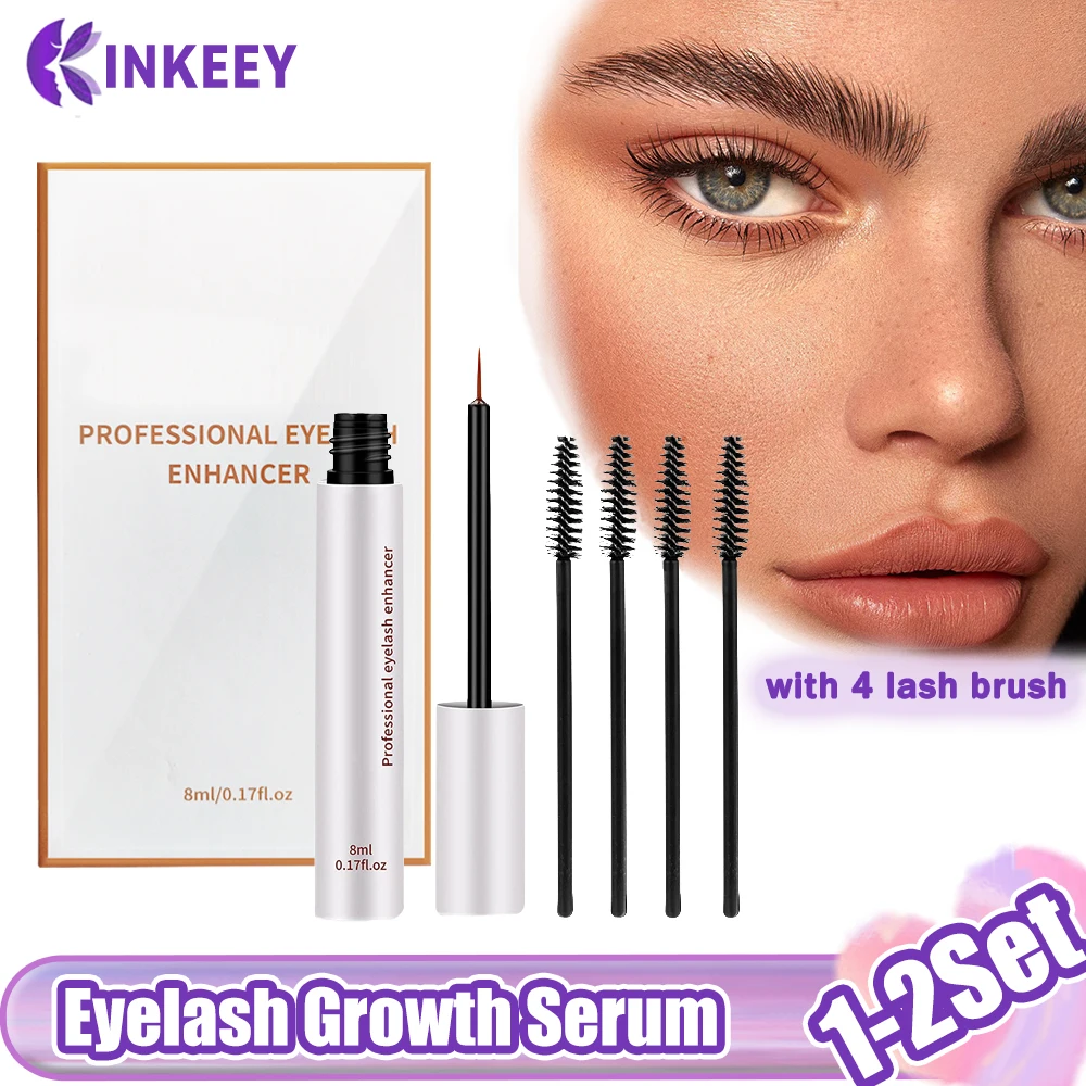 1/2Pcs 8ml Eyelash Growth Serum Eyebrows Enhancer Rising Lash Eyebrow Growth Treatments Serum Eyebrow Longer Thicker Cosmetics