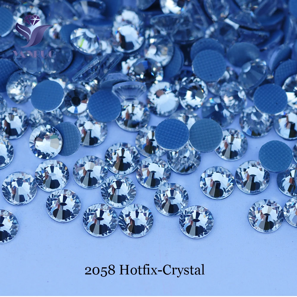 YANRUO 2058HF SS4-SS30 Hotfix Strass-Kristalle mit Klebstoff, Nähperlen, Applikationen für Schuhe und Taschen – Detail 1