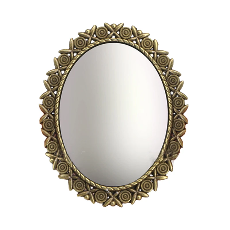 1/12 Dollhouse Vintage Rose Spiegel Wandspiegel Frame Poppenhuis Meubelaccessoires Micro Scène Decoratie Foto Props