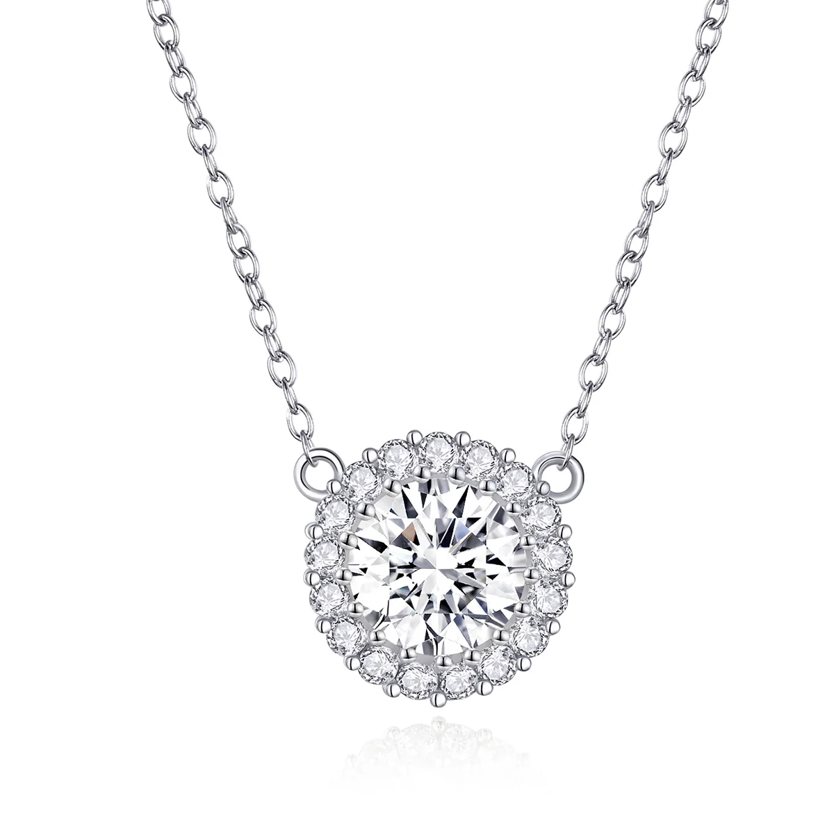 Fine Jewelry Reminiscences Clear Cubic Zirconia 925 Silver Women Accessories Necklace