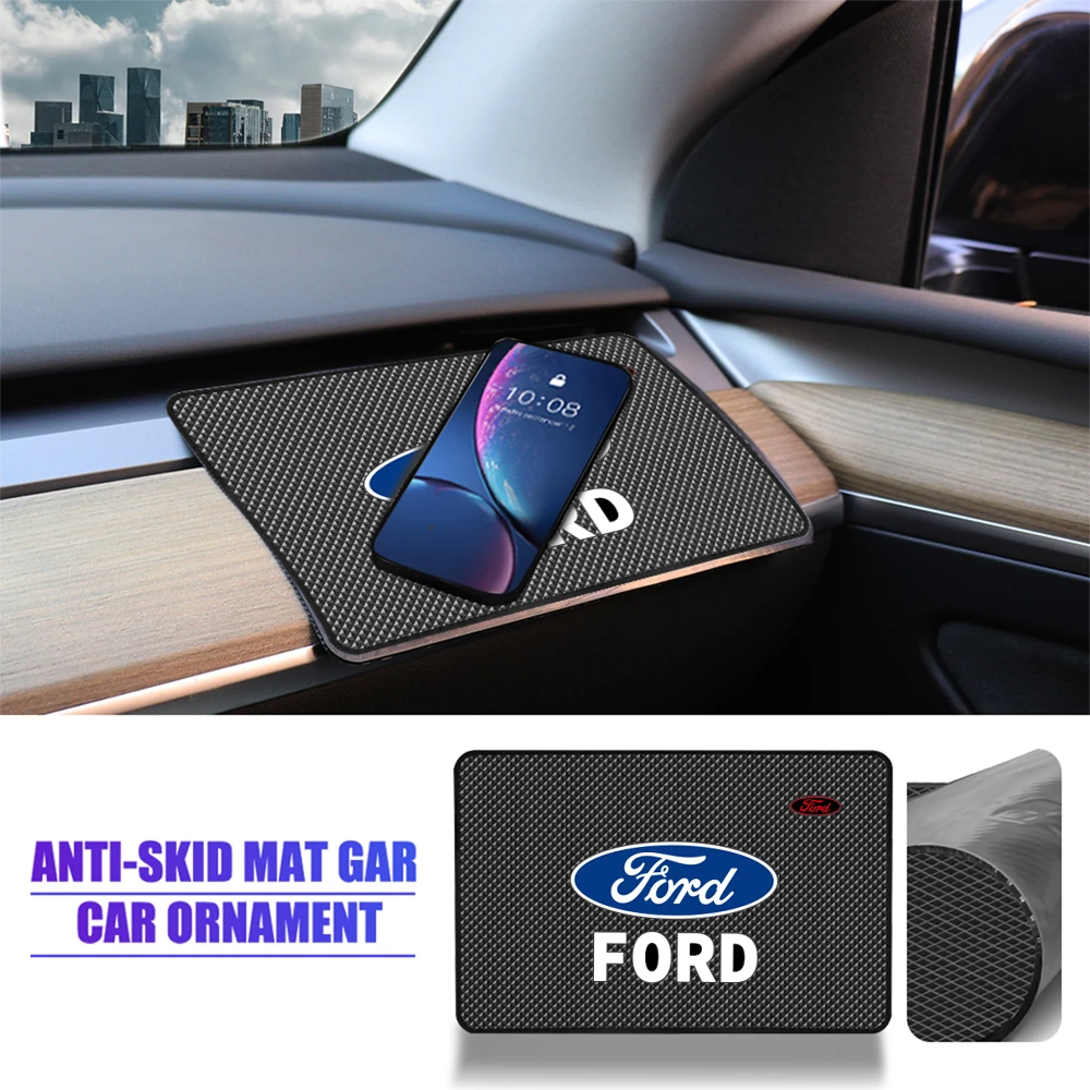 Car Silicone Dashboard Center Console Anti-slip Mat Phone Glasses Holder Pad Accessories For Ford Focus Mk2 MK3 MK7 MK4 Explorer view 3
