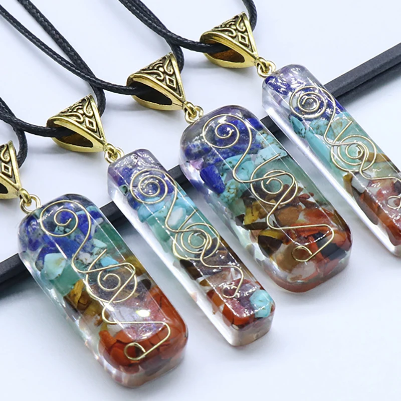 Energy Generator Orgone Crystals Pendant Necklace Healing Reiki Chakra Reiki Chakra Generator Orgone Pyramid Meditation Jewelry