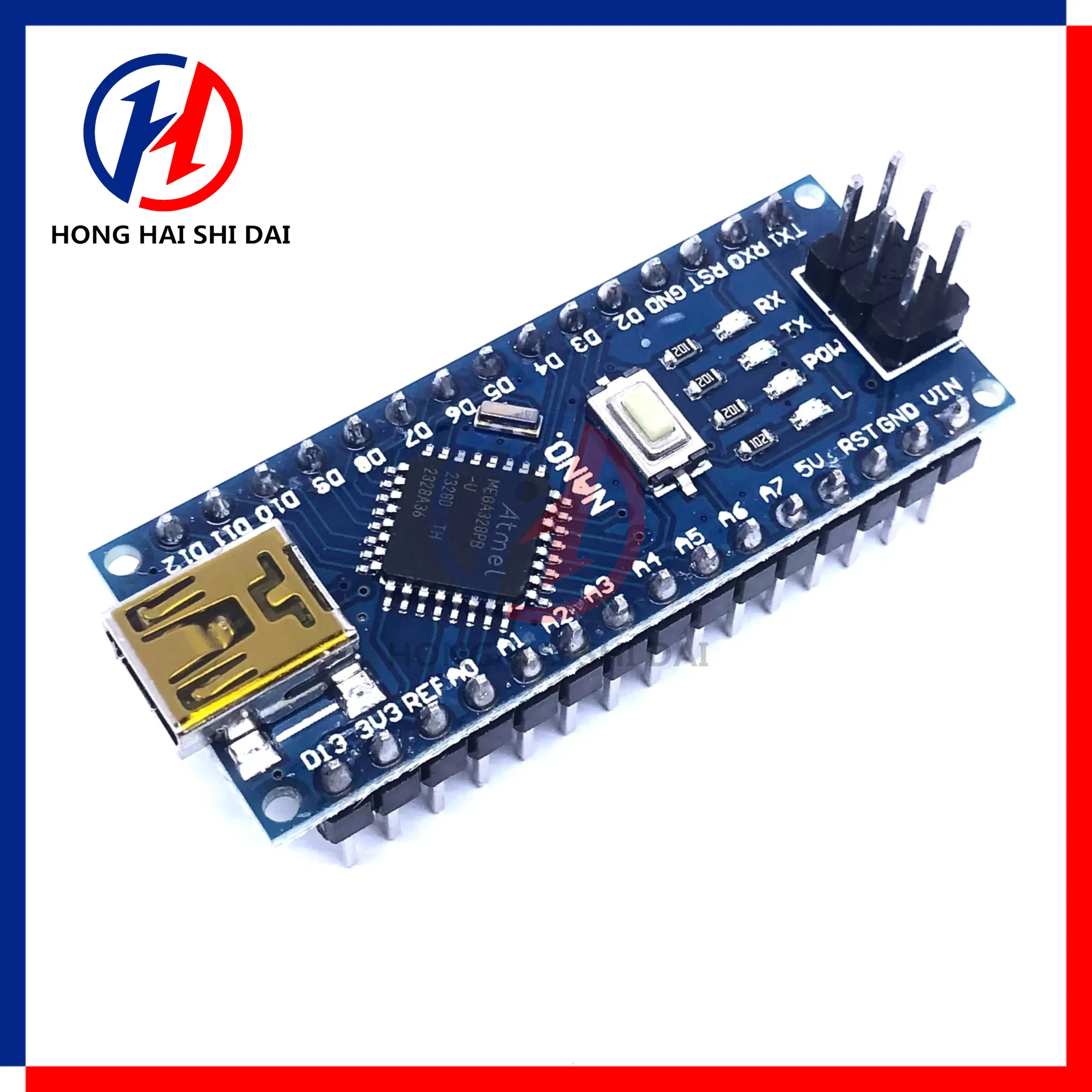 Nano controlador USB tipo C con gestor de arranque, Compatible con Nano 3,0, CH340, controlador USB, IC Original, ATMEGA328P, 16Mhz