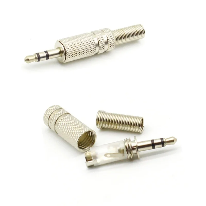 1/5Pcs Metall Reparatur 3,5mm Männlichen Kopfhörer Stecker Mono Stereo Audio Solder Kabel Stecker 3,5 3Pole kopfhörer Jack Adapter