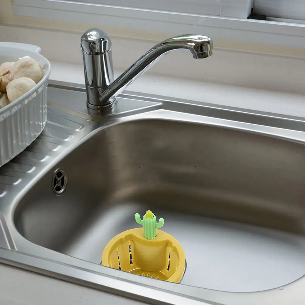 

Cactus Kitchen Sink Drain Strainer Multifunctional Food Waste Collector Filter Basket Efficient Drainage Sink Filter Cleaner