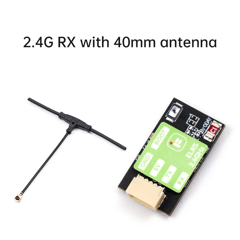 Receptor ELRS e Módulo TX com Antena, Dual-Band, Vara para Comando 8 FPV, 2.4G, ELRS 915MHz, 70mm, 40mm