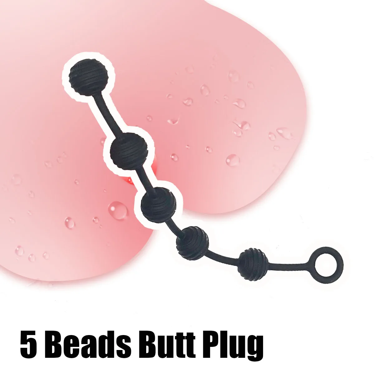 Beginner Silicone Small Anal Beads Butt Plug Ball Pull Ring Anal Stimulator Ass Butt Beads G Spot Anus Masturbation Erotic Goods - Image 2