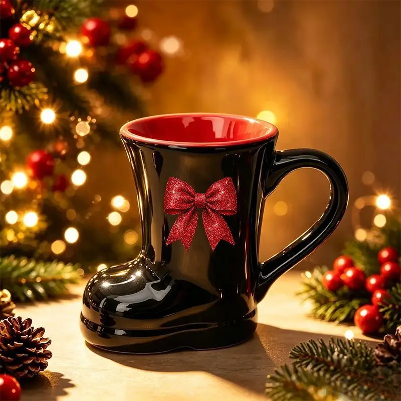 Unique Boot Shaped Mug Ceramics Coffee Mugs Funny Christmas Decor Mug Cup Personality Family Party Gift Cup 260ml Funny Cup