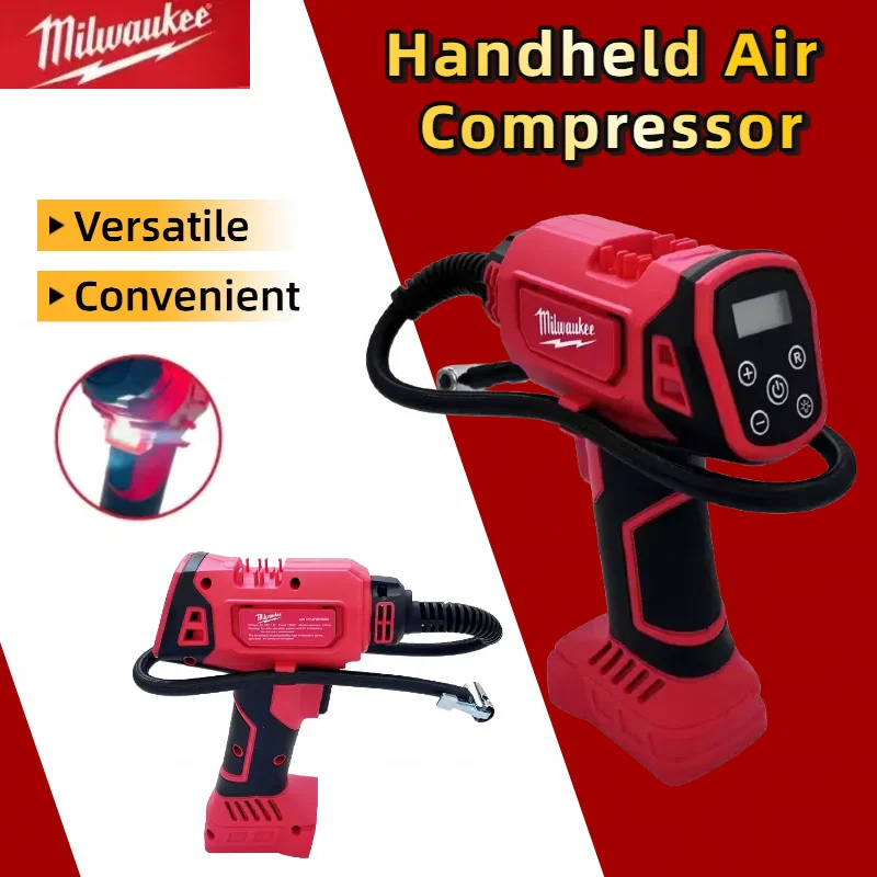 Milwaukee Cordless Car Tire Automatic Inflator Handheld Air Compressor Electric Air Pump For Milwaukee 18V Battery