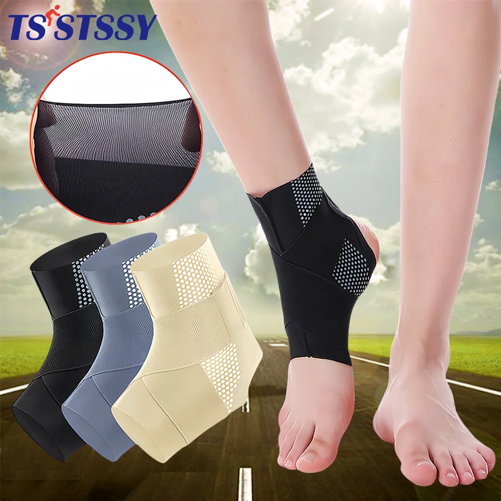 

Ankle Support Brace Foot Sleeve with Compression Wrap for Sprained Foot,Tendonitis,Plantar Fasciitis,Football,Basketball,Running