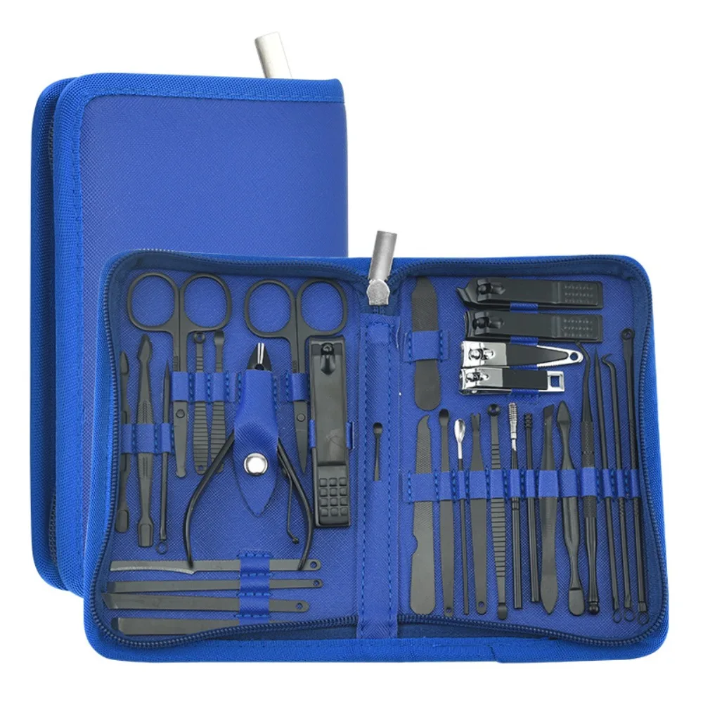 

32pcs Nail Care Tools Stainless Steel Manicure Set with Storage Case Durable Nail Clippers Kit Professional Pedicure Kit Travel