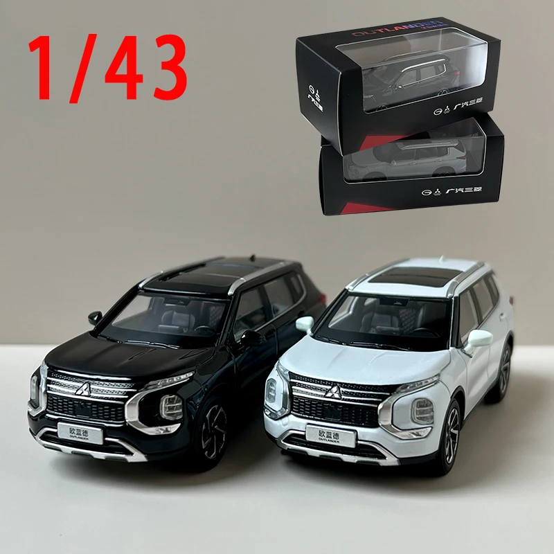 Diecast Car Model 1/43 Scale Mitsubishi OUTLANDER 2023 SUV Simulation Alloy Car Model Gifts Collection Ornaments Toys for Boys