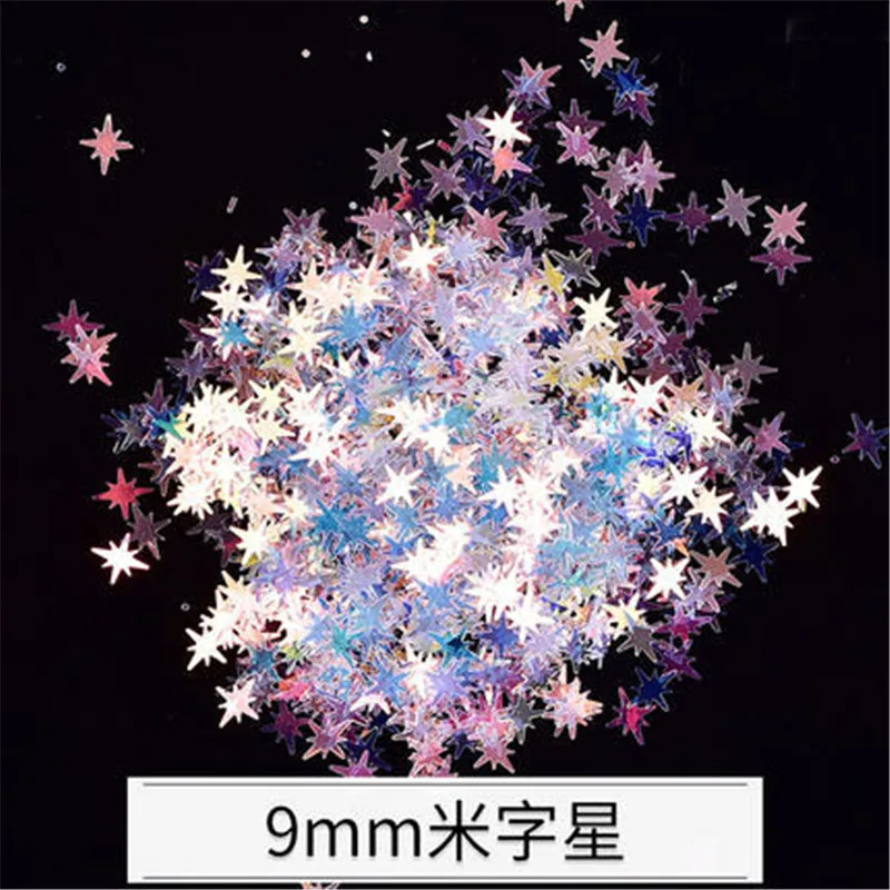 10g Crystal Transparent PVC Loose Sequins Star Flower Glitter Paillettes for Nail Art Manicure Sewing Wedding Decor Confetti