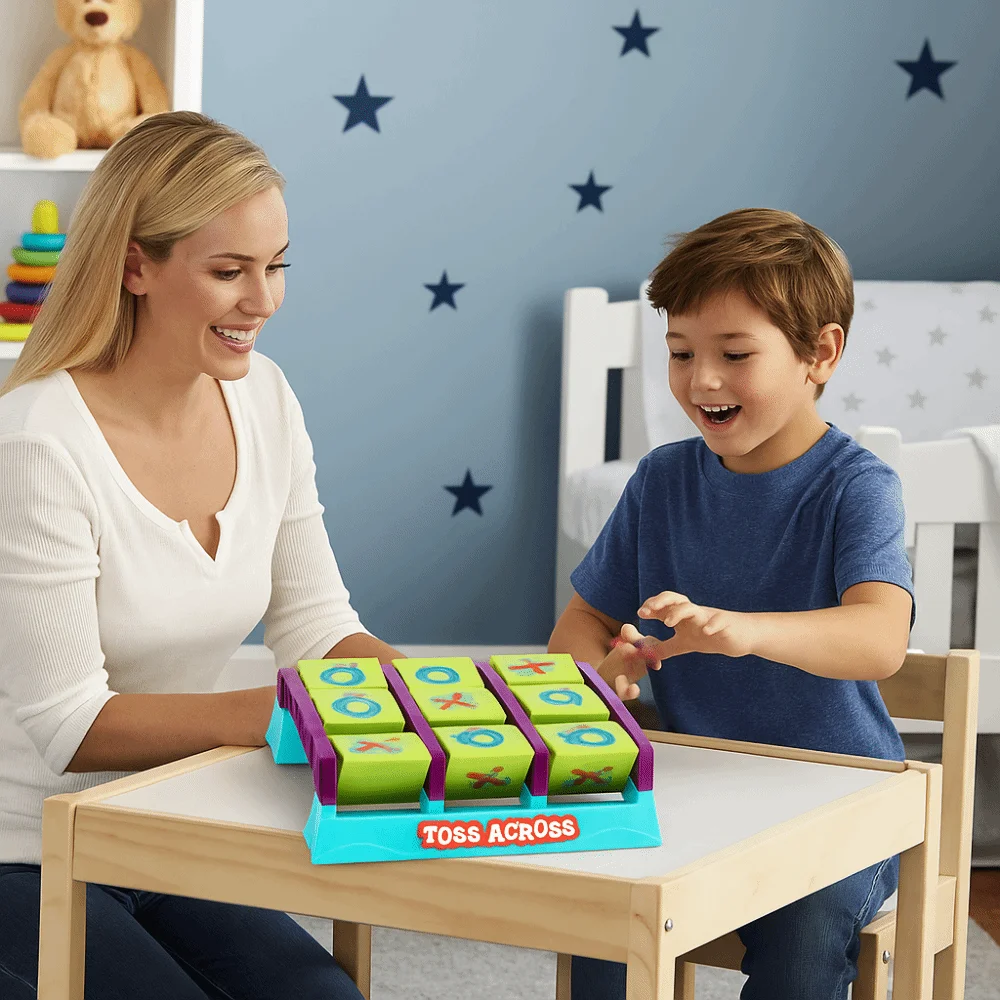 البلاستيك تيك تاك تو رمي لعبة الوجه التفاعلية رمي لعبة مجلس لعبة العائلات اللعب متعددة Tictactoe رمي لعبة