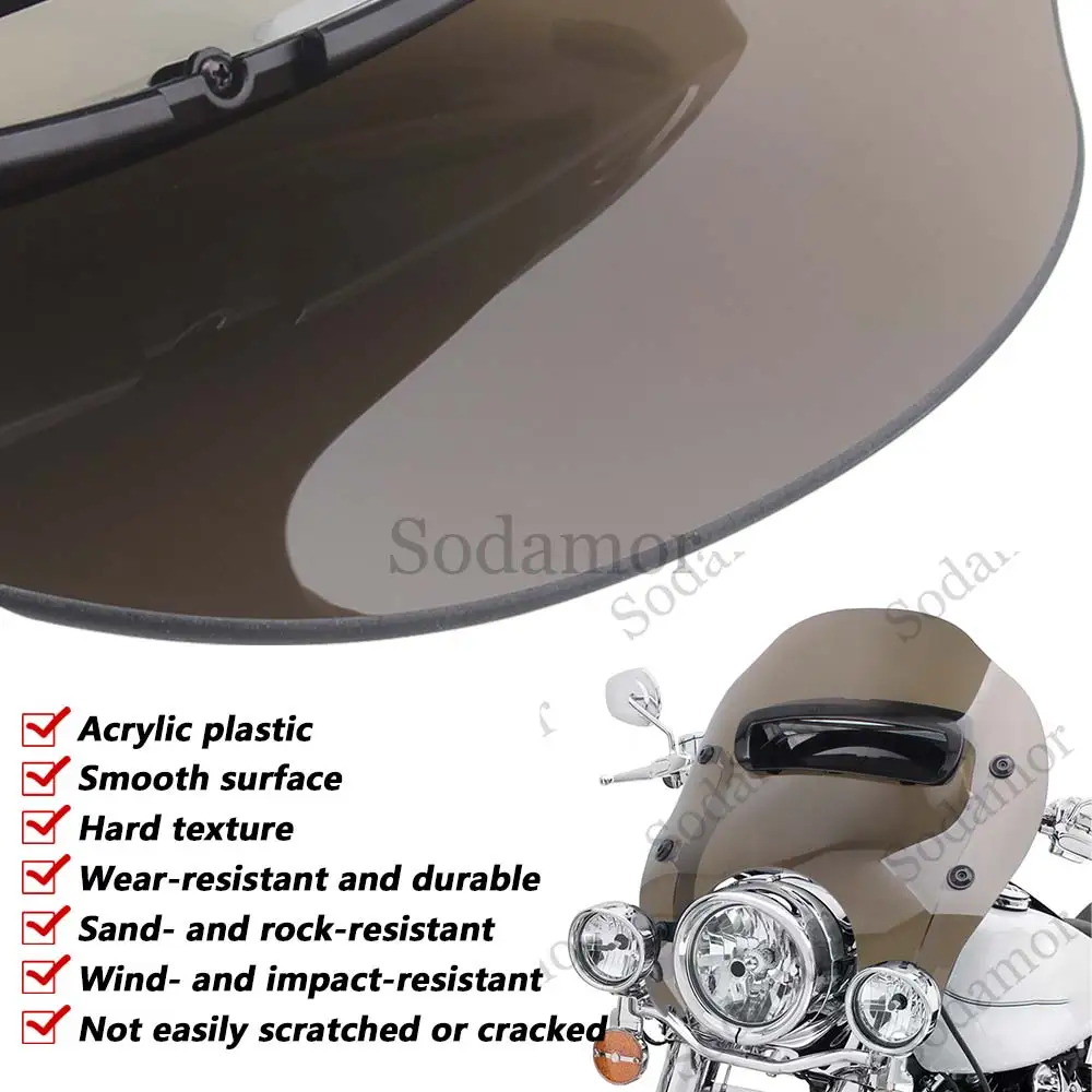 For Harley Road King FLHR 1994-2022 FLHRC 98-2013 FLHRXS 2021-25 Motorcycle Front Windshield Wind Deflectors Fairing Windscreens