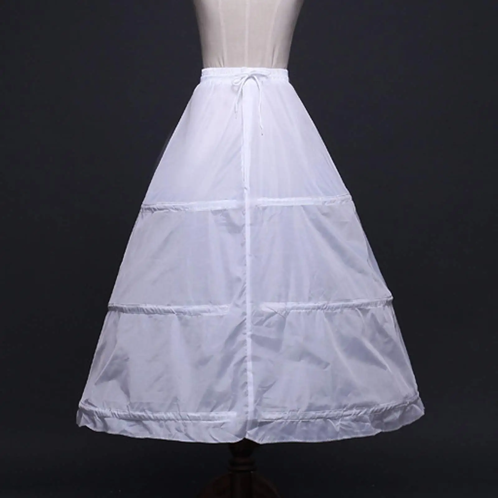 Women's 3/4/6 Hoops Crinoline Petticoat Floor Length Ball Gown Half Underskirt Slips For Wedding Dress