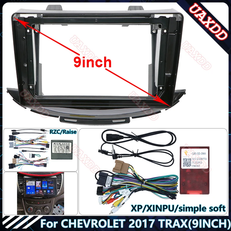 Car player Radio Android stereo Harness screens accessorie navigation dashboard cable frame canbus For CHEVROLET 2017 TRAX 9INCH