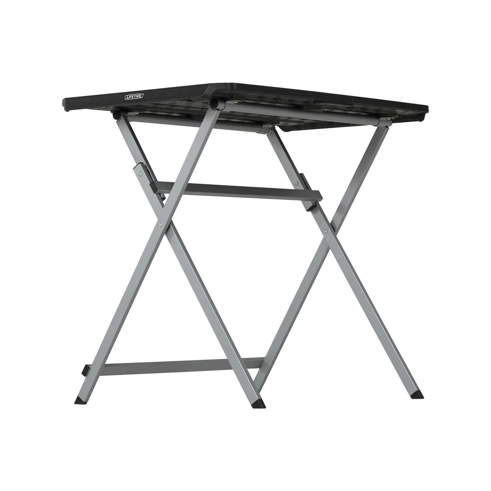 Table pliante de 30 pouces, légère, pour l'intérieur et l'extérieur, conception rectangulaire de qualité commerciale, cadre en acier, rangement facile, transport Portable