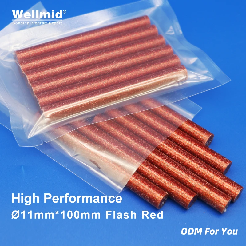 Flash Red Hot Melt Kleber Stick Hohe Leistung EVAStick 7mm 11mm × 100mmHandgemachte DIY KUNSTWERK Dekoration Spielzeug etc. Kleber Stangen Für