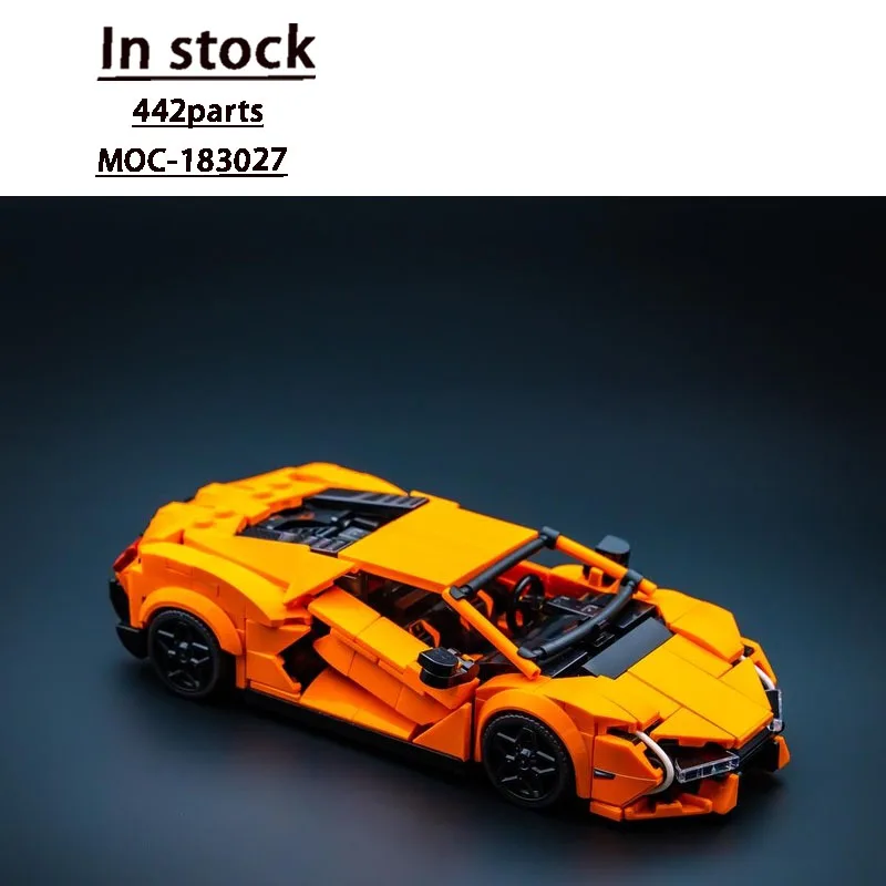 

MOC-183027 Новая классическая модель спортивного суперкара, строительный блок, 442 детали, креативная игрушка в подарок на день рождения для мальчиков и детей
