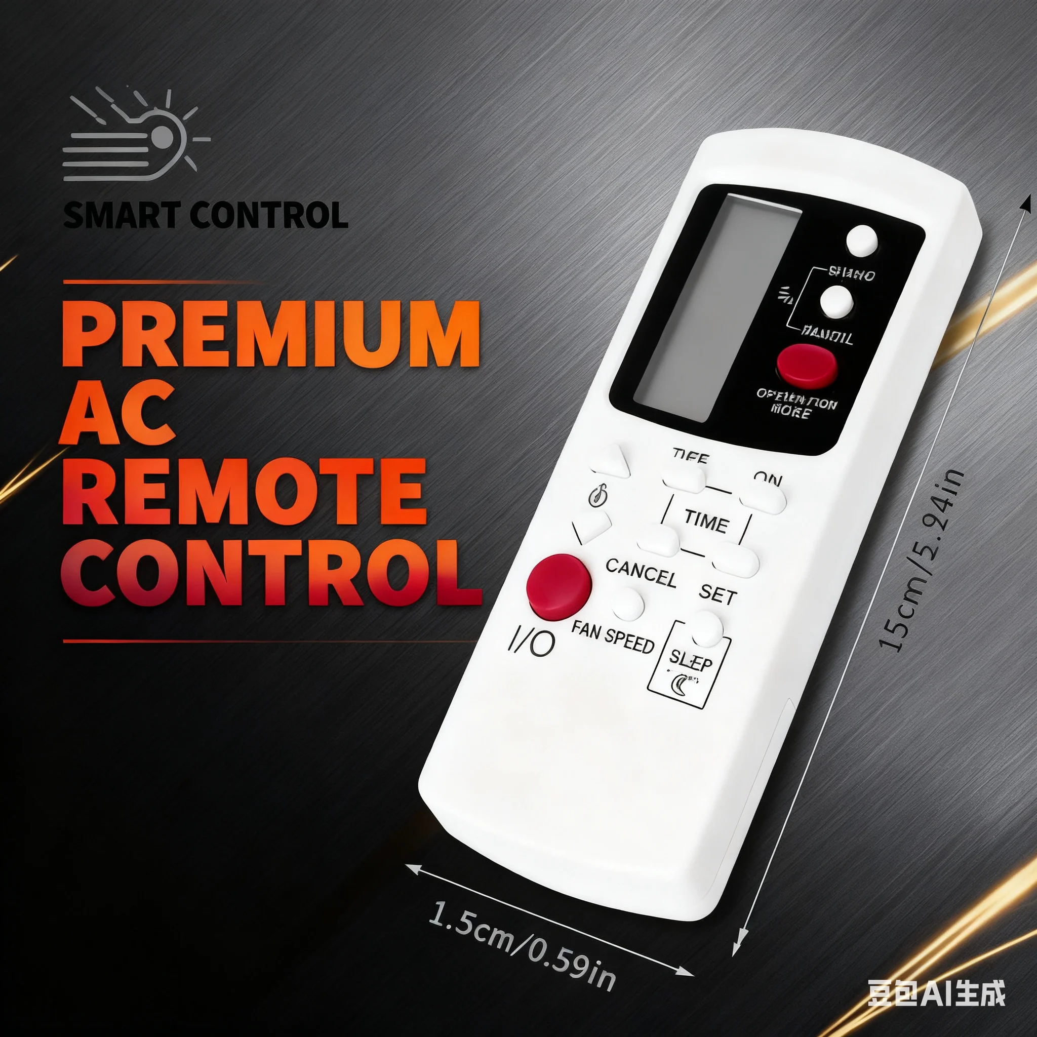 Durable Plastic AC Replacement Remote, Fit GZ-1002A-E3/GZ-1002B-E1/GZ-1002B-E3 & GZ Series, No Programming.