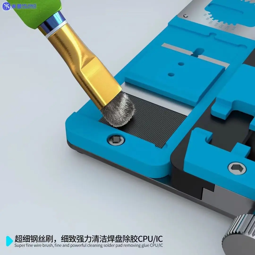 Mijing Phantom IC Pad pulizia spazzola in acciaio vestito con manico colorato per scheda madre del telefono cellulare rimozione PCB polvere saldatura resistu
