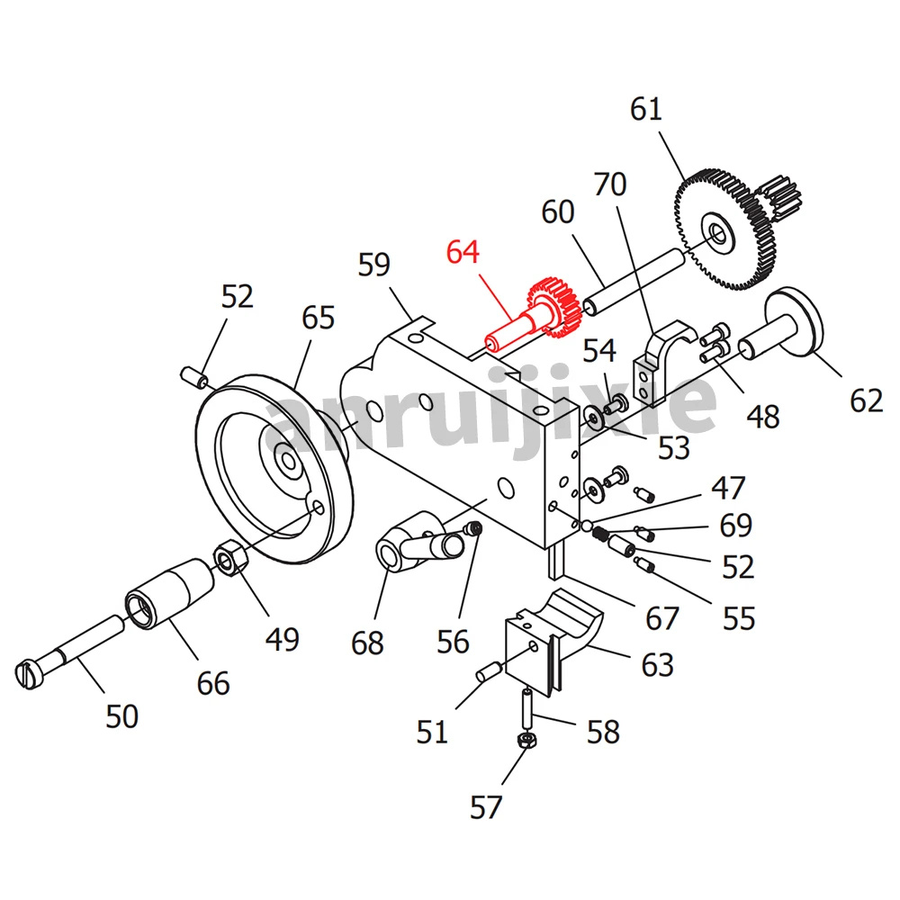 Feed Gear 24T Saddle Drive Gear for CJ0618 Mini Lathe spares part