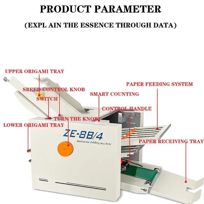 New Upgrade ZE-8B/4 Electric Folding Machine Fully Automatic Order Folding Machine Graphic Post-print Folding Machine