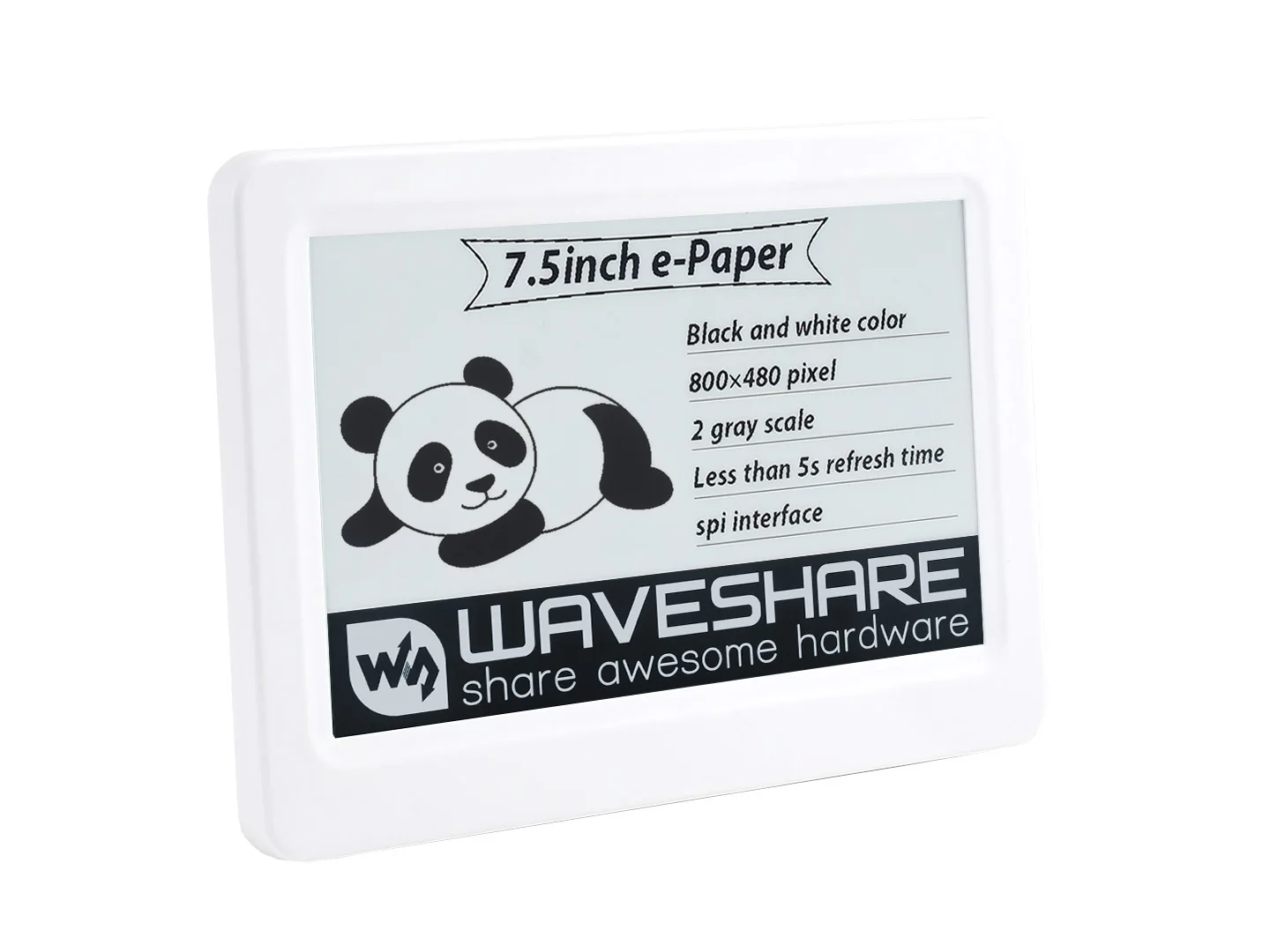 Waveshare 7.5inch Passive NFC-Powered e-Paper V2, No Battery, Wireless Powering & Data Transfer