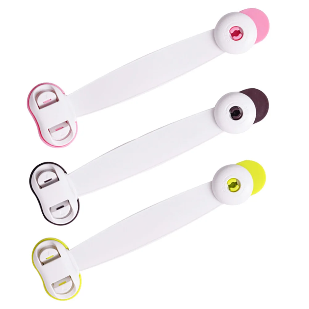 

3Pcs Proofing Lock Locks ABS Anti pinch Cabinet Fridge Door Drawer Toddler Proofing Child Security Hardware