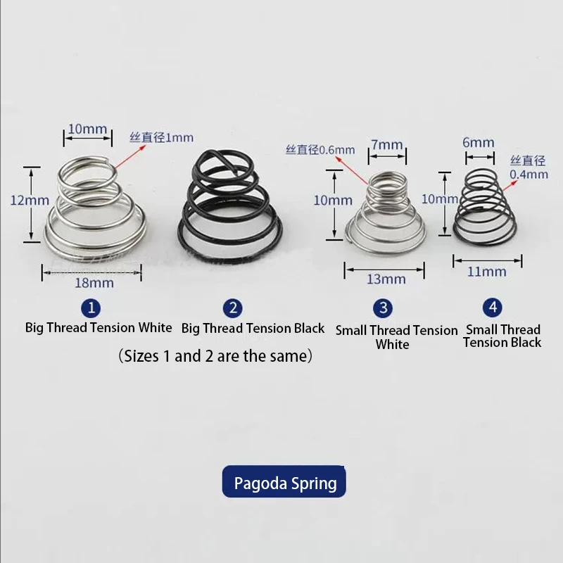Upper Thread Tension Check Springs/Pagoda Spring/Rubber Cap+ for 1-Needle Industrial Lockstitch Sewing Machine Accessories Parts