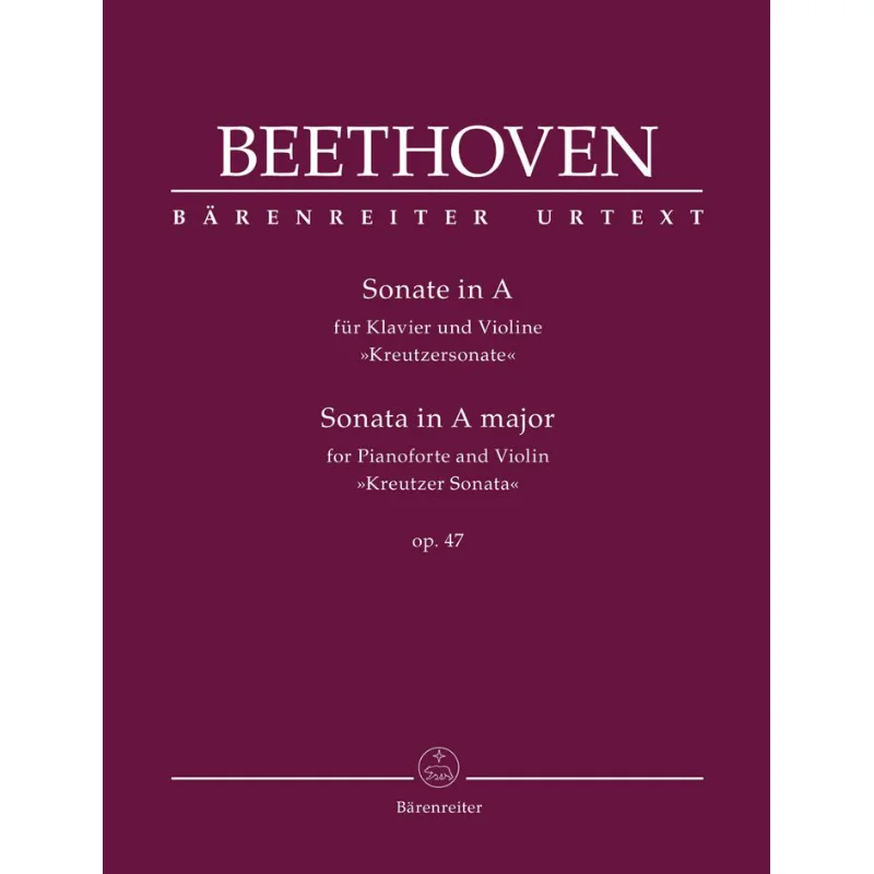 

Sonata For Pianoforte And Violin In A Major Op 47 Kreutzer Sonata Barenreiter Barenreiter 9790006568512 Book