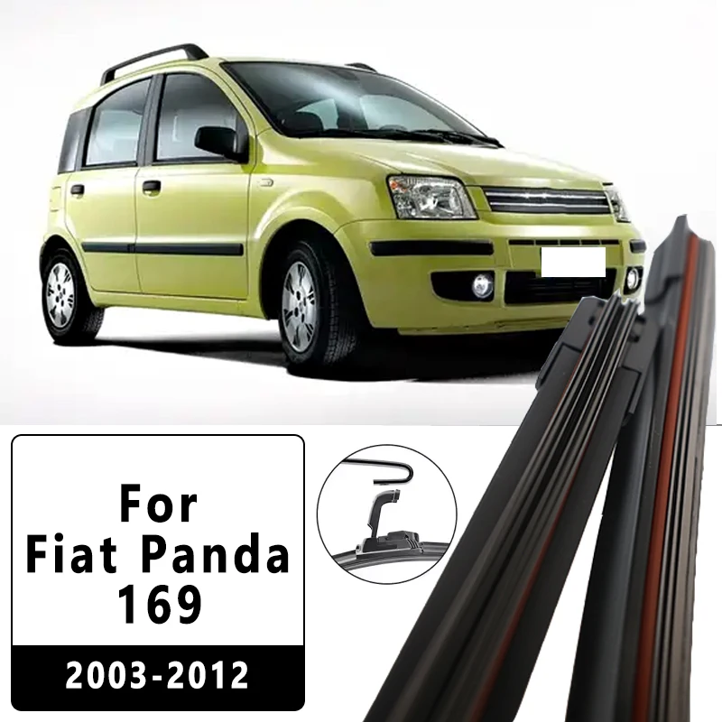 

Car Front Windscreen Wiper Blades Brushes Windshield Window Cutter Accessories 2PCS for Fiat Panda 169 2003-2012 "22+16"