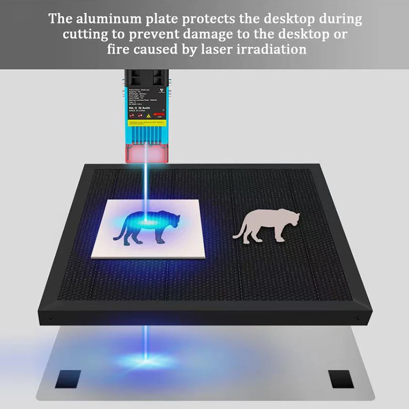 ハニカム作業テーブル 300 × 200 × 22 ミリメートル 400 × 400 × 22 ミリメートルサイズボードプラットフォームレーザー部品 CO2 レーザー彫刻切断機