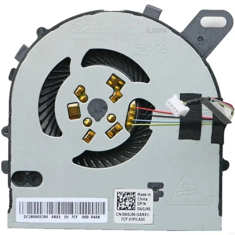 

T3EE for Dell 7560 V5468 V5568 P61F CPU Cooling Fan 5V 0.5A 4-pin Laptop CPU Cooler Radiator- Computer Accessories
