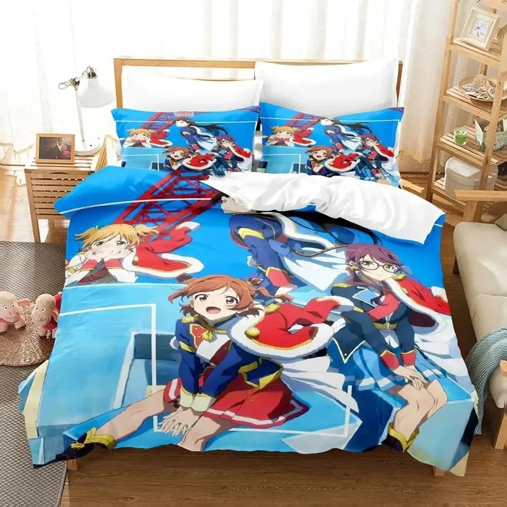 Anime Shoujo Kageki Revue Starlight Bedding Set Duvet Cover Bed Set Quilt Cover Pillowcase Comforter king Queen Size Boys Adult