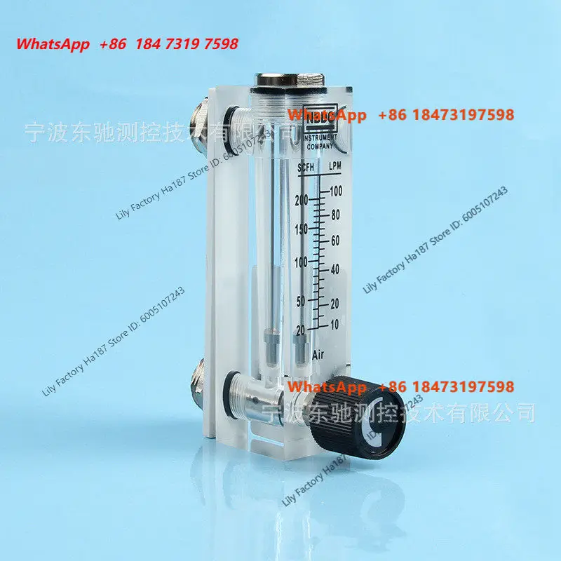 LZT 08A01M-V Panel Flowmeter Plexiglass Rotor Float Flowmeter Gas Liquid Regulation Water Treatment