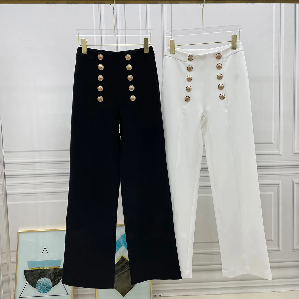 Spring And Autumn High-end High-waisted Wide-leg Trousers, Straight Tube, Loose, Thin And Drapey, Suit Women's Trousers